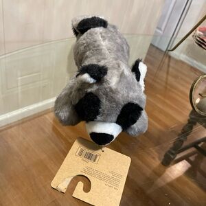 Pally Paws 16” Raccoon Dog Toy w/Clinker & Squeaker, Cuddle Toy New